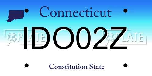 IDO02Z Connecticut License Plate