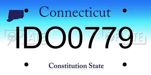IDO0779 Connecticut License Plate