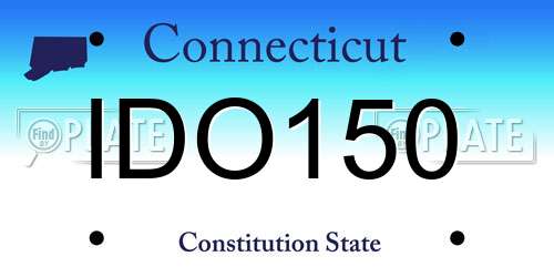 IDO150 Connecticut License Plate