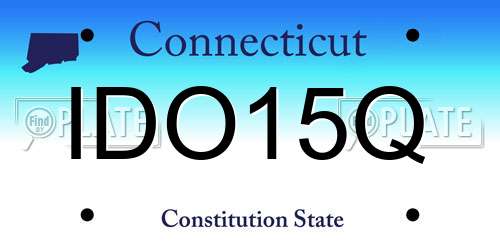 IDO15Q Connecticut License Plate