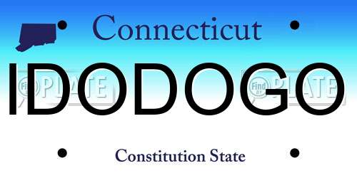 IDODOGO Connecticut License Plate