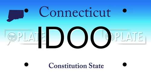 IDOO Connecticut License Plate