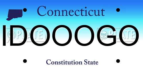 IDOOOGO Connecticut License Plate