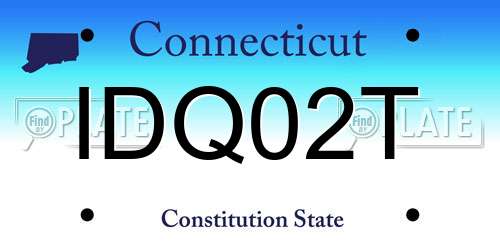 IDQ02T Connecticut License Plate
