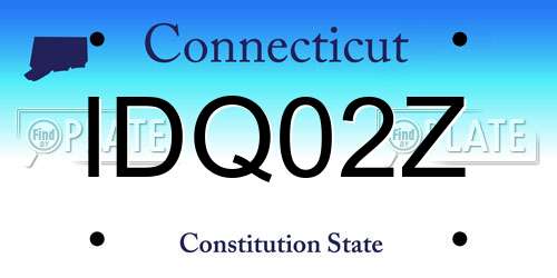 IDQ02Z Connecticut License Plate