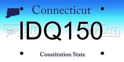 IDQ150 Connecticut License Plate