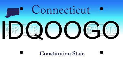 IDQOOGO Connecticut License Plate