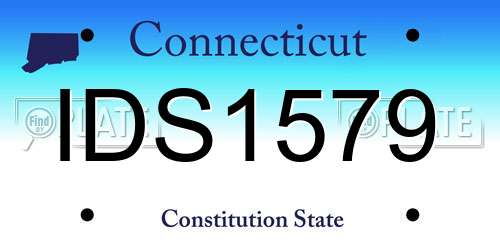 IDS1579 Connecticut License Plate