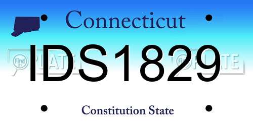 IDS1829 Connecticut License Plate