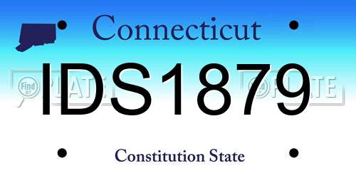 IDS1879 Connecticut License Plate
