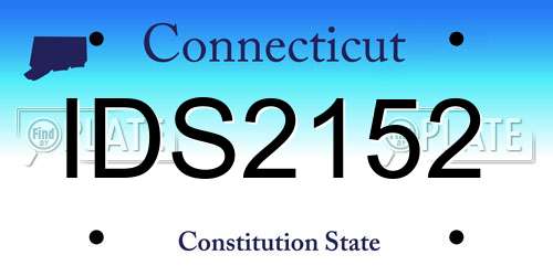 IDS2152 Connecticut License Plate
