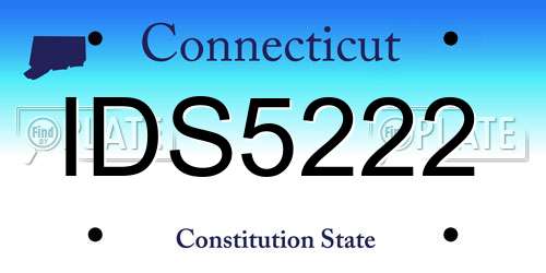 IDS5222 Connecticut License Plate