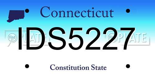 IDS5227 Connecticut License Plate