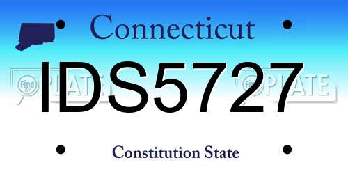 IDS5727 Connecticut License Plate