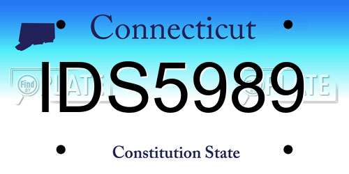 IDS5989 Connecticut License Plate