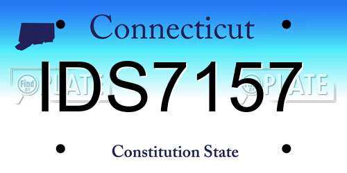 IDS7157 Connecticut License Plate
