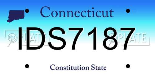 IDS7187 Connecticut License Plate