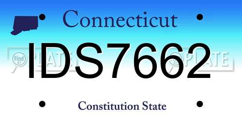 IDS7662 Connecticut License Plate