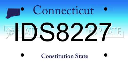 IDS8227 Connecticut License Plate
