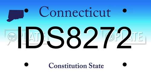 IDS8272 Connecticut License Plate