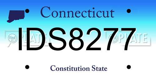 IDS8277 Connecticut License Plate
