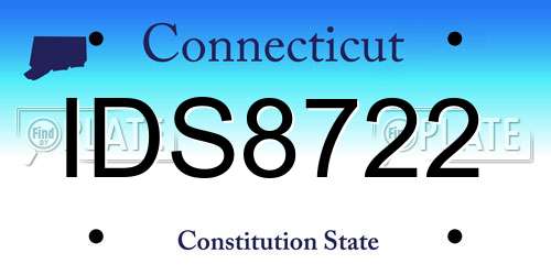 IDS8722 Connecticut License Plate