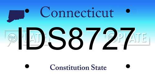 IDS8727 Connecticut License Plate