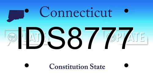 IDS8777 Connecticut License Plate
