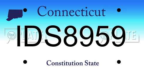 IDS8959 Connecticut License Plate