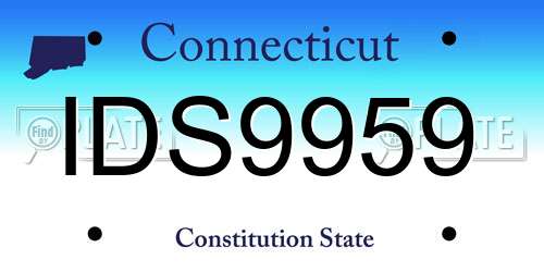 IDS9959 Connecticut License Plate