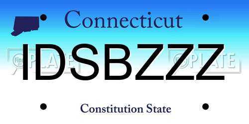 IDSBZZZ Connecticut License Plate