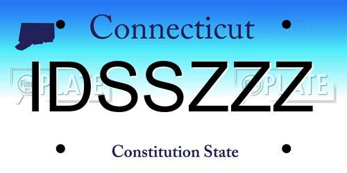IDSSZZZ Connecticut License Plate