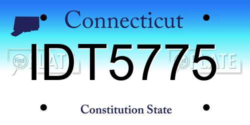 IDT5775 Connecticut License Plate