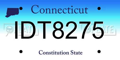 IDT8275 Connecticut License Plate