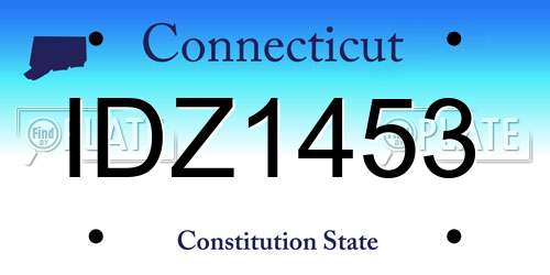 IDZ1453 Connecticut License Plate