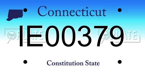 IE00379 Connecticut License Plate