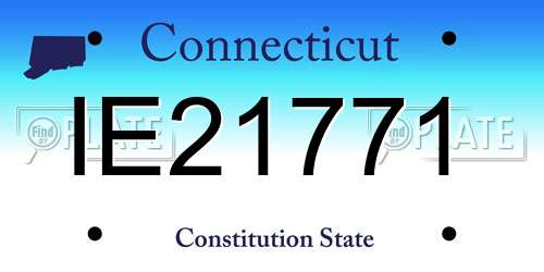 IE21771 Connecticut License Plate