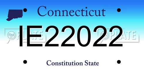 IE22022 Connecticut License Plate