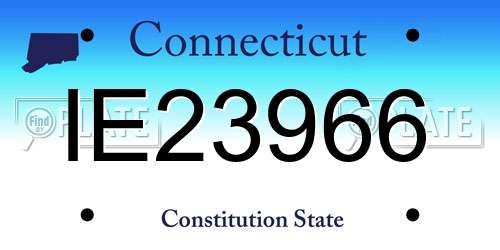 IE23966 Connecticut License Plate