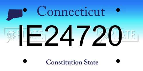 IE24720 Connecticut License Plate