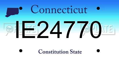 IE24770 Connecticut License Plate