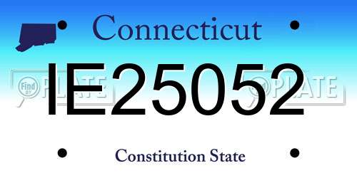 IE25052 Connecticut License Plate