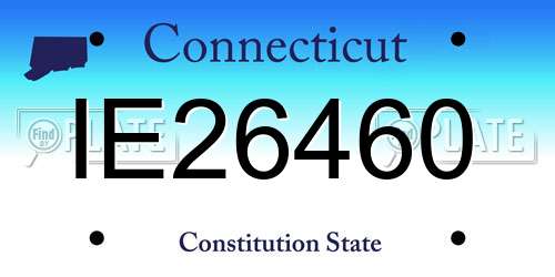 IE26460 Connecticut License Plate