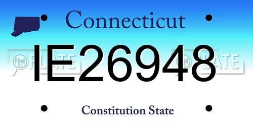 IE26948 Connecticut License Plate