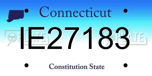 IE27183 Connecticut License Plate