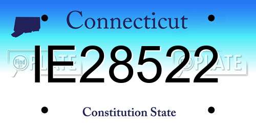 IE28522 Connecticut License Plate