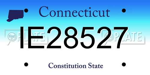 IE28527 Connecticut License Plate