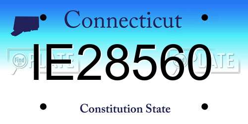 IE28560 Connecticut License Plate