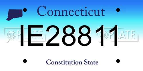 IE28811 Connecticut License Plate