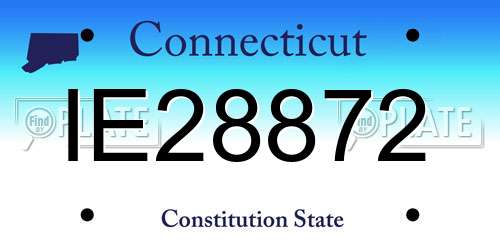 IE28872 Connecticut License Plate